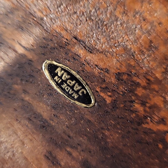 Japanese Wooden Vintage Jewelry Box 3 Corduroy Drawer & Music Box - Picture 5 of 13